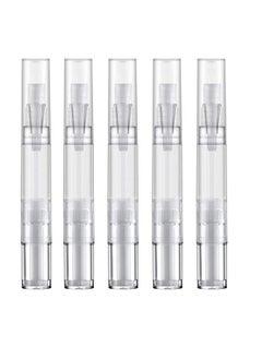 Vinayakart Vinayakart 5 Ml Transparent Empty Nail Oil Twist Pen Lip Gloss Brush Applicators Eyelash Growth Cuticle Oil Applicator, Teeth Whitening Liquid Tube. ( 5 Pcs )  - Image 1