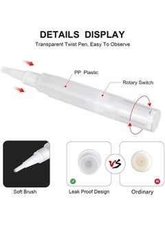Vinayakart Vinayakart 5 Ml Transparent Empty Nail Oil Twist Pen Lip Gloss Brush Applicators Eyelash Growth Cuticle Oil Applicator, Teeth Whitening Liquid Tube. ( 5 Pcs )  - Image 3