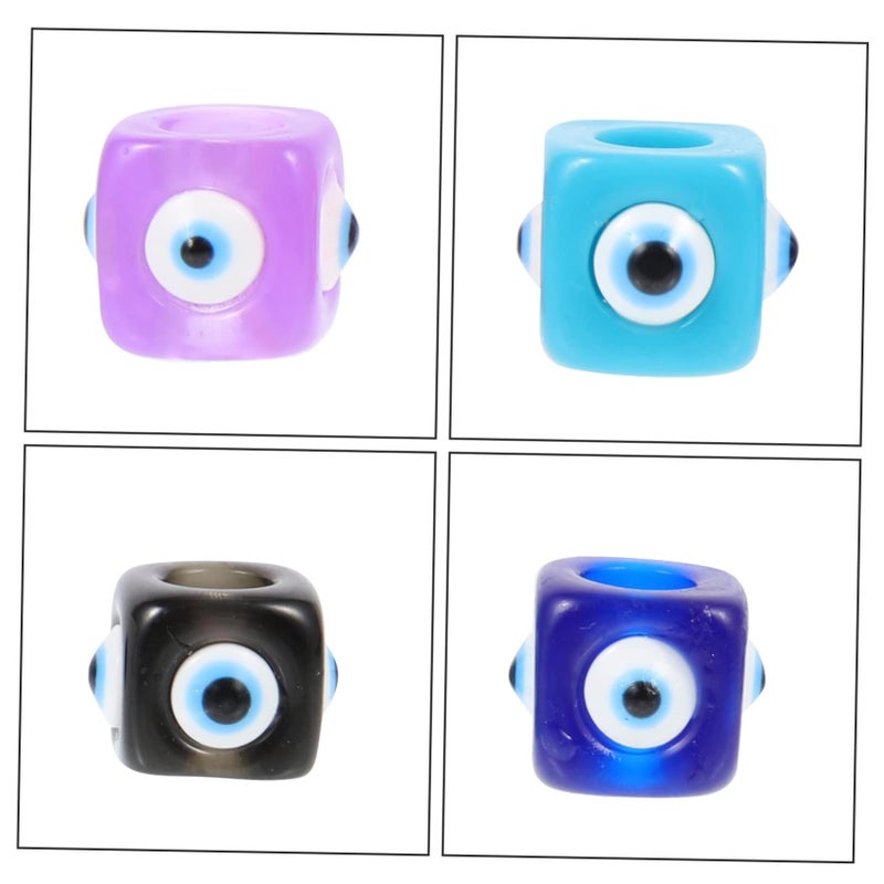DIY Evil Eye Dice Bead Kit 10pcs Plastic Beads for Jewelry Craft Making - Image 5