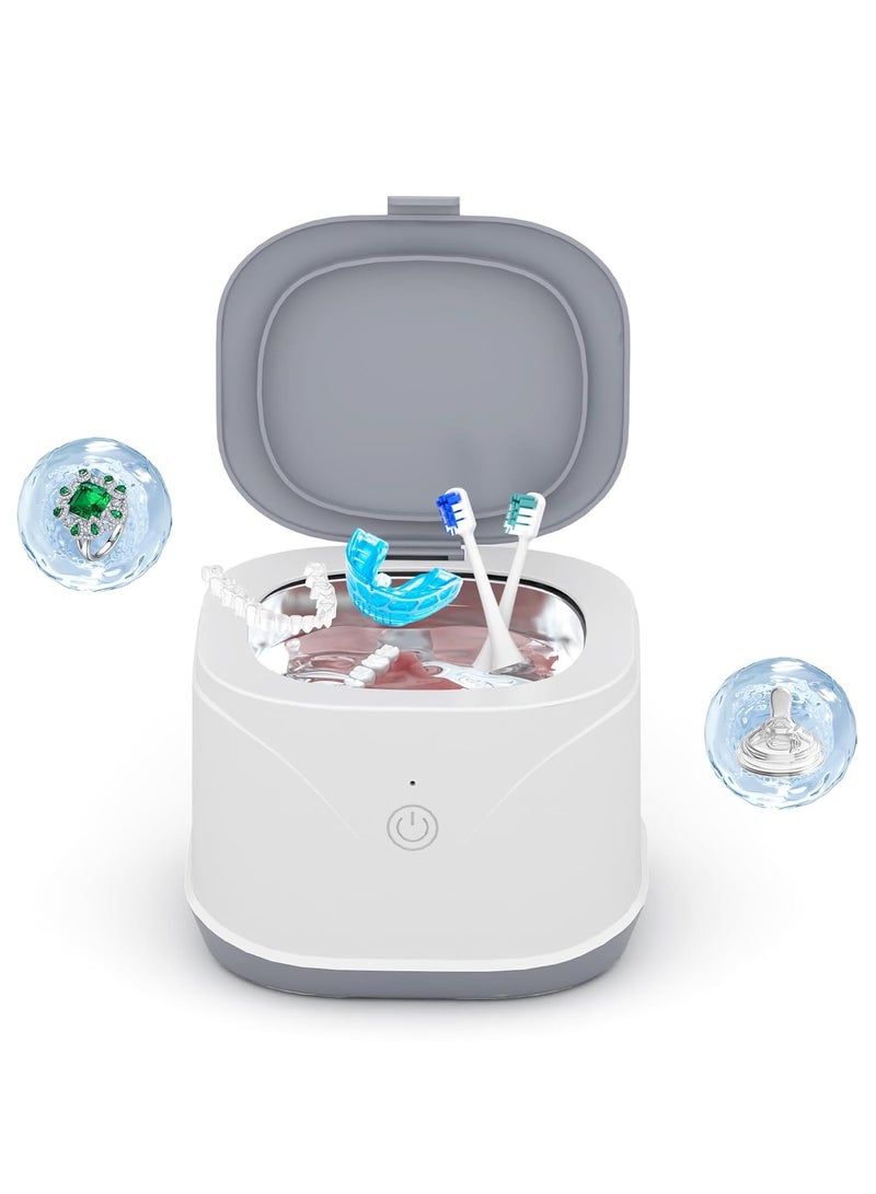 AROAQ Ultrasonic Jewelry Cleaner Jewellry Cleaner Machine 220ml 46KHz Professional Sonic Cleaner with One-Touch Operation Sonic Cleaner for Rings Glasses Jewelry Dentures - Image 1