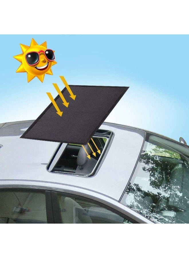 Magnetic Car Sunroof Sun Shade Breathable Mesh, Car roof Cover for Overnight Camping, Quick Install, UV Sun Protection When Parking on Trips, black - Image 1