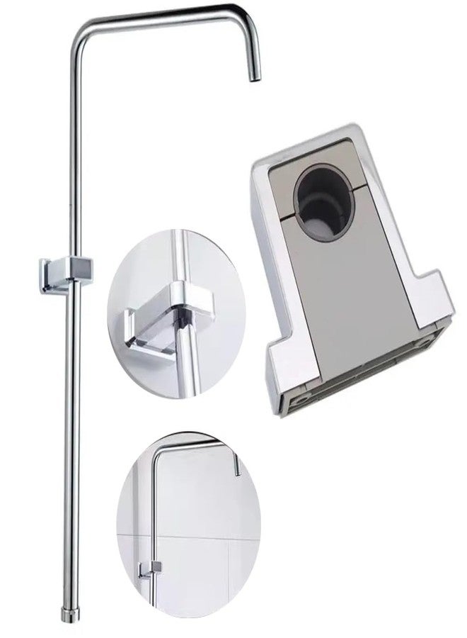 RecDec Rain Shower Wall Mount Holder with Screws Fastener Bracket Fixed Base for Tube ID 20mm Rainfall Showers Head Exposed Shower Kit System Slide Bar Arm 1/2" NPT Pipe Bathroom Accessories - Image 5