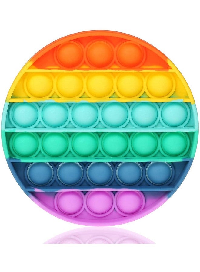 VikriDA Great Fidget Toy, Pop It Push Pop Silicone Relief Items (Multi Color) (Round) - Image 1