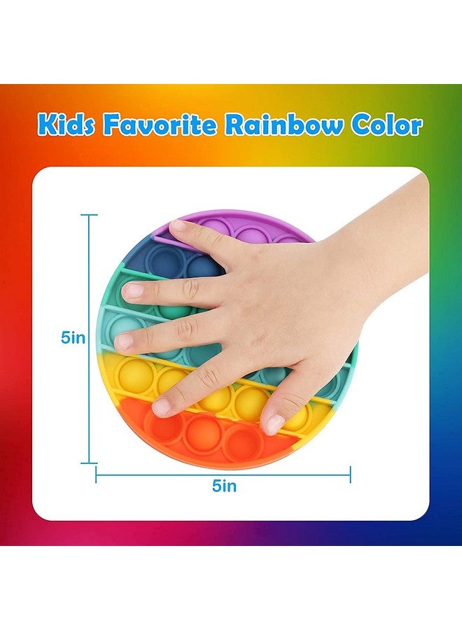 VikriDA Great Fidget Toy, Pop It Push Pop Silicone Relief Items (Multi Color) (Round) - Image 2