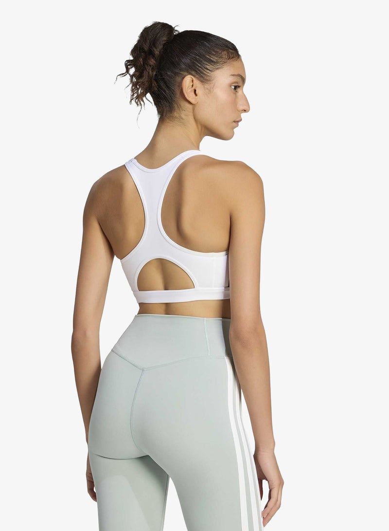 Adidas 3-Stripes Optime Essentials Medium Support Bra - Image 2