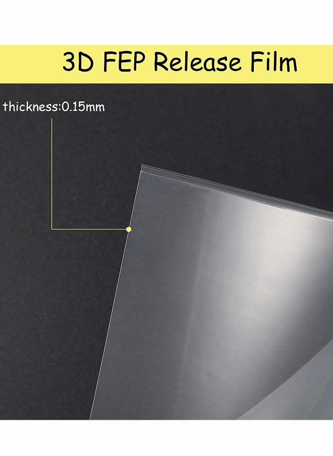 Generic - High Transmittance FEP Film with Replacement Spatulas, 0.15 mm Thickness for UV DLP 3D Printers, LCD SLA Resin, Size 140 x 200 mm - Image 1