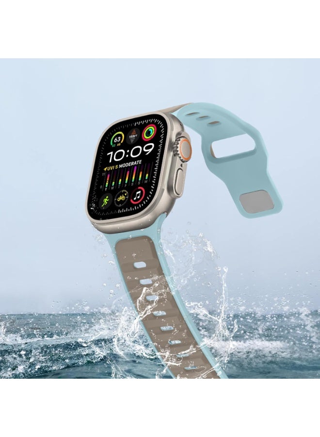 TEMPO Silicone Band Compatible with Apple Watch for Men Women Ultra 3 | 2 | 1, 49mm/45mm/44mm/42mm Soft Sport Loop Waterproof Strap for iWatch Series 11/10/9/8/7/6/5/4/3/2/1 - Image 3