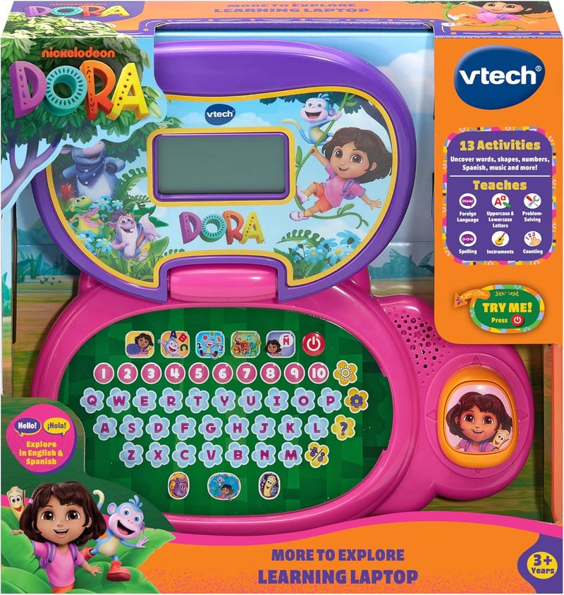 VTech Dora the Explorer More to Explore Learning Laptop Interactive Toy - Image 1
