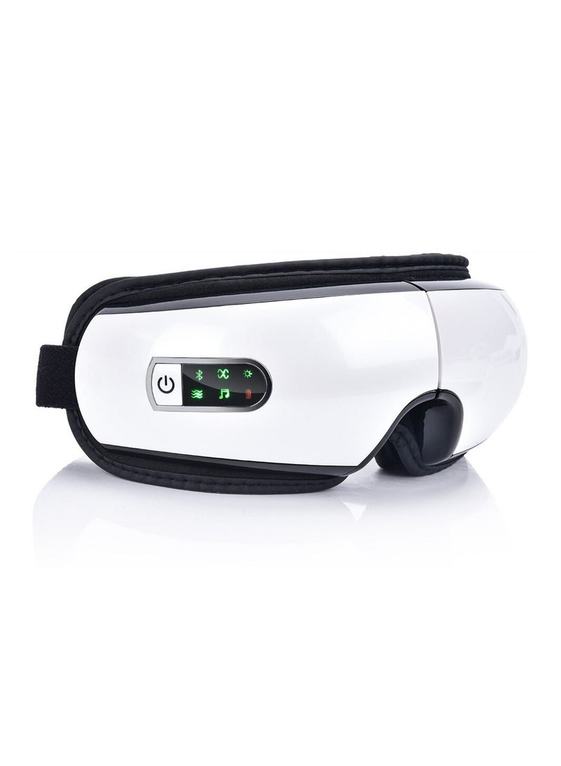 Generic Smart USB Rechargeable Electric Eye Massager Air Pressure Hot Compress Massage Glasses Foldable Bluetooth Music Eyes Massager  - Image 1