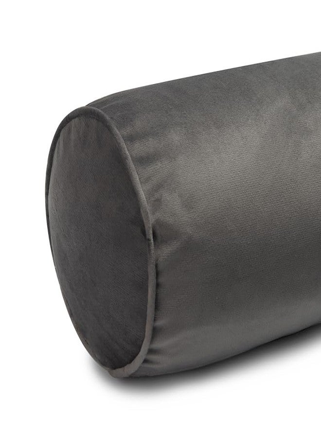 FINEASY Roll Neck Pillow Velvet Round Bolster Pillow Cervical Support Pillows Neck Pain Relief Cylinder Pillows with Removable Washable Cover 16 Inches Long x 6 Inch Diameter - Image 2