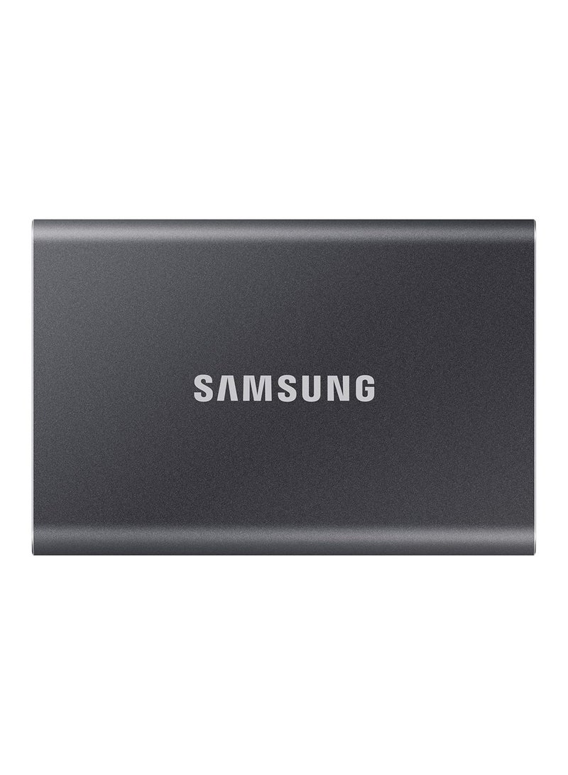 سامسونج MU-PC4T0T/WW SSD محمول T7 سعة 4TB USB 3.2 Gen.2 سرعة قراءة 1050MB/s وسرعة كتابة 1000MB/s قرص صلب خارجي لجهاز Mac وPC والهواتف الذكية وأجهزة الألعاب، رمادي - Image 1