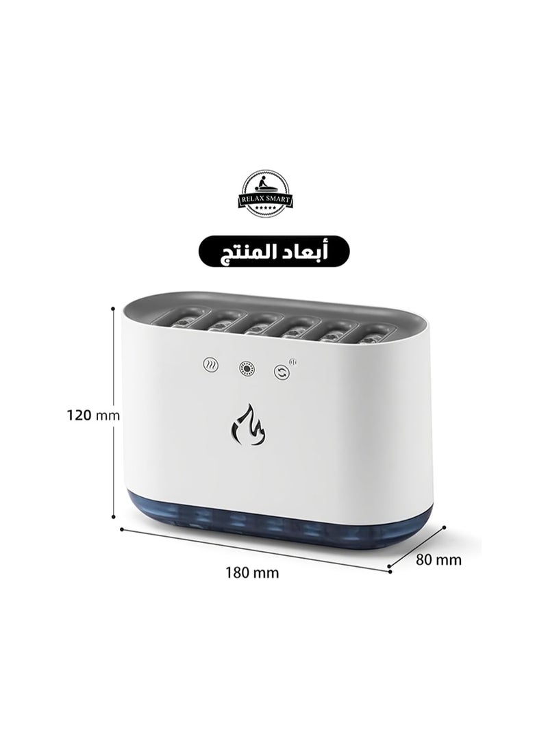 Relax Smart LED Flame Essential Oil Diffuser u0026 Ultrasonic Humidifier – Aromatherapy Air Freshener with Realistic Flame Effect, Soothing Mist, and Relaxing Scent for Home, Office u0026 Sleep - Image 2