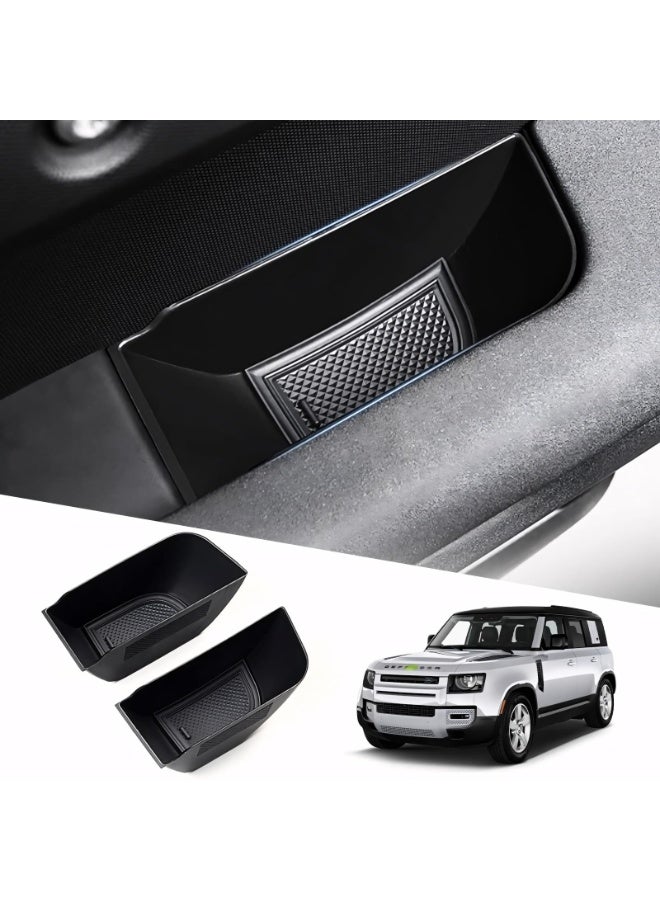 2Pcs Door Side Organizer Tray ABS Car Armrest Storage Box for Land Rover Defender 2020-2025 - Image 1