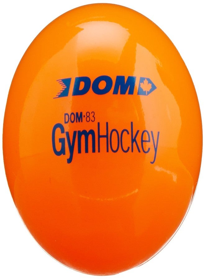 DOM Plastic Gym Hockey Ball for Floor Hockey or Lacrosse, Optic Orange, 3 Inches
