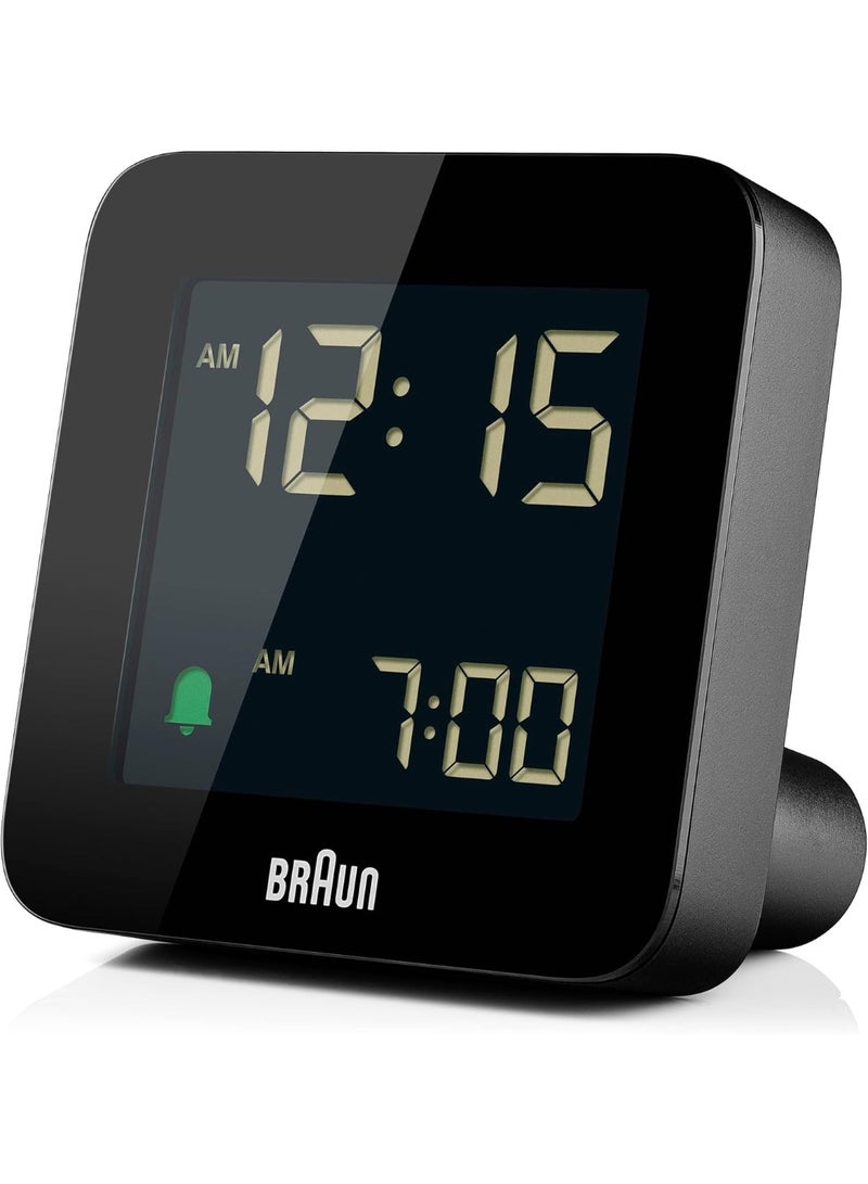 Braun Digital Alarm Clock with Snooze, Negative LCD Display, Quick Set, Crescendo Beep Alarm in Black, model BC09B. - Image 3