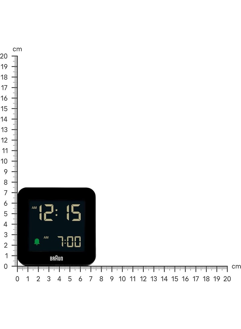 Braun Digital Alarm Clock with Snooze, Negative LCD Display, Quick Set, Crescendo Beep Alarm in Black, model BC09B. - Image 2