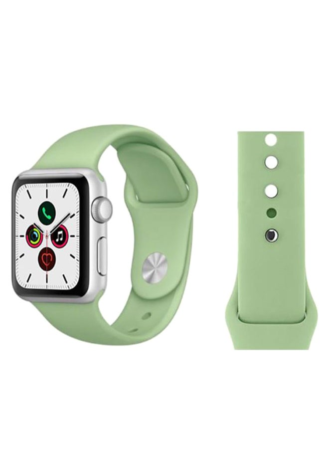 Perfii Solid Replacement Band For Apple Watch Series 5/4/3/2/1 Mint - Image 2