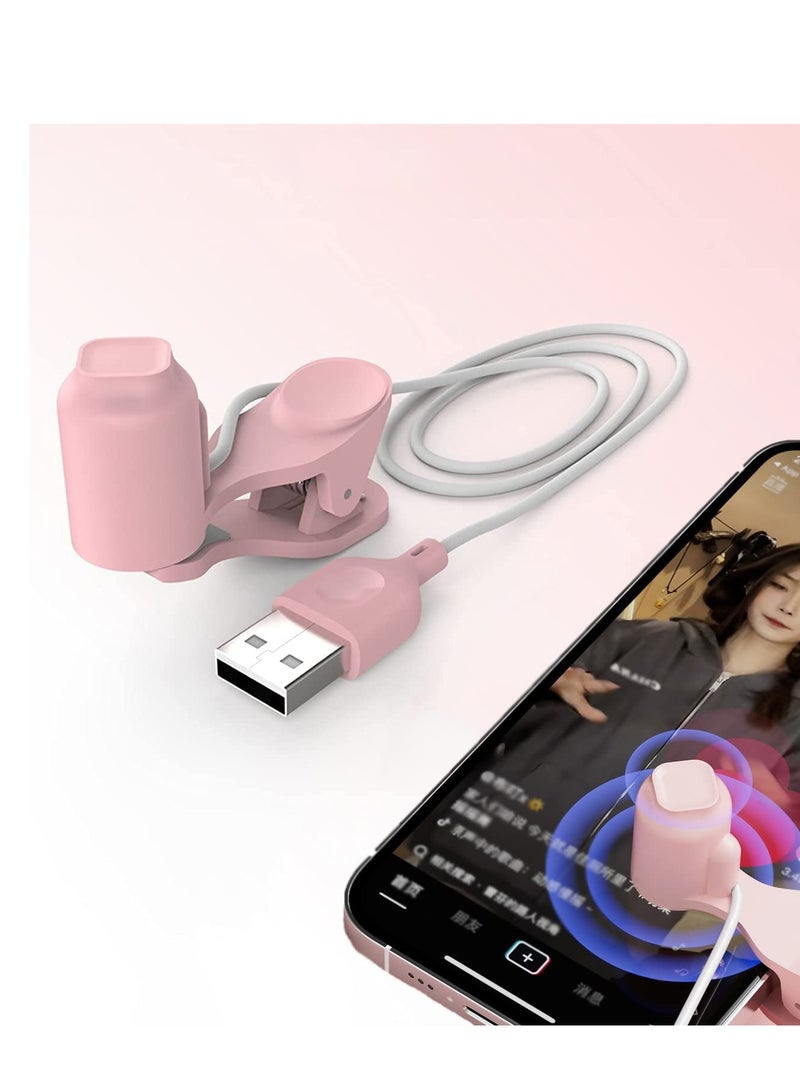 جهاز النقر التلقائي لمحاكاة شاشة الهاتف المحمول للألعاب والتسوق، نقر USB لـ TikTok، صفقات سريعة، وردي - Image 1