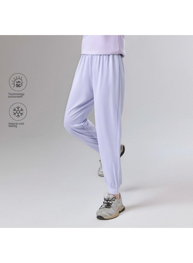 DEESHA Cool & Bug-repellent Sun-protection Joggers】girls' Summer/autumn Elastic-cuff Pants For Big Kids (ages 2-5) - Image 2