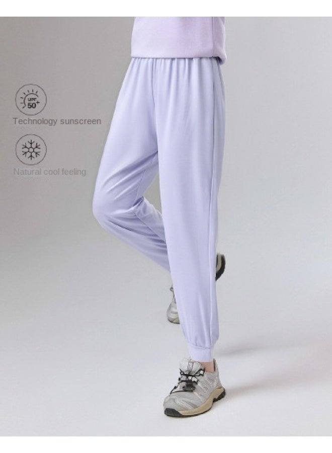 DEESHA Cool & Bug-repellent Sun-protection Joggers】girls' Summer/autumn Elastic-cuff Pants For Big Kids (ages 2-5) - Image 1