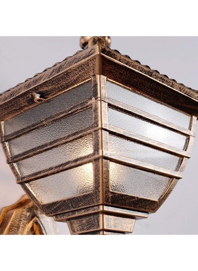 Vintage Bronze Outdoor Wall Lantern, Aluminium Wall Mounted Light Fixture, Garden Exterior Sconce with E27 Socket - Image 3