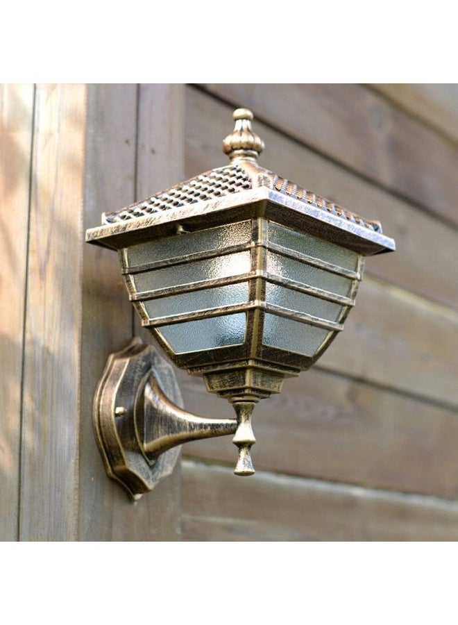 Vintage Bronze Outdoor Wall Lantern, Aluminium Wall Mounted Light Fixture, Garden Exterior Sconce with E27 Socket - Image 2