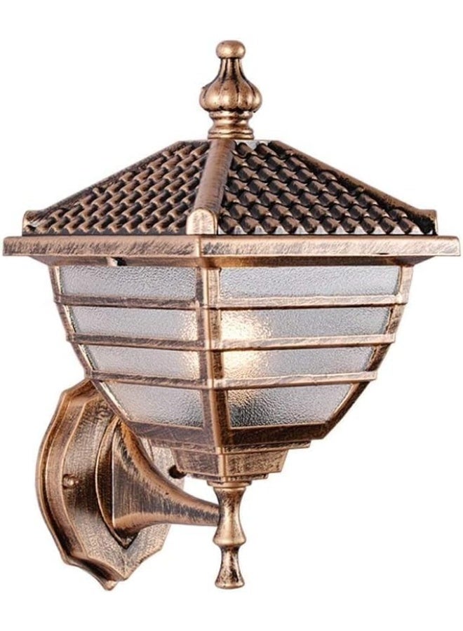 Vintage Bronze Outdoor Wall Lantern, Aluminium Wall Mounted Light Fixture, Garden Exterior Sconce with E27 Socket - Image 1