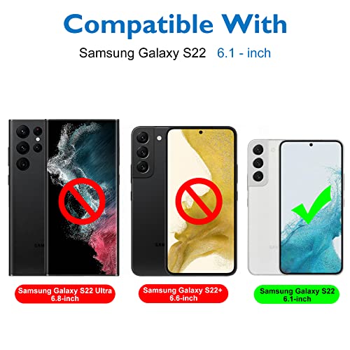 Esanik Privacy Screen Protector for Samsung Galaxy S22 6.1 Inch [2 + 2 Pack], 2 x PET Anti Spy Screen Cover [Not Glass] + 2 x Camera Lens Tempered Glass - Image 2