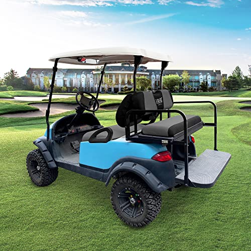 10L0L 4 Passenger Golf Cart Seat Covers, Front Rear Seat Cover Set for Yamaha G29 Drive, Club Car Precedent and Club Car DS Model, Made of 3D Air Mesh Polyester Fabric Breathable Washable - Grey - Image 3