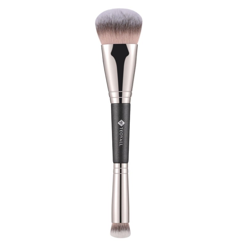 TEOYALL Dual-Ended Contour Concealer Brush, Sculpting Defining and Angled Under Eye Synthetic Bristles for Liquid Cream Powder - Image 1