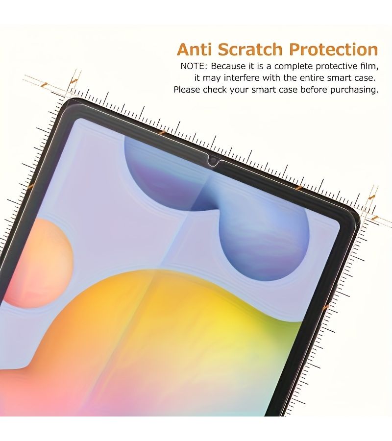 2 قطعة واقي شاشة زجاج مقسى لجهاز Galaxy Tab S6 بحجم 26 42 سم 2020 2024 شفاف بصلابة 9H خالٍ من الفقاعات ومقاوم للبصمات والخدوش سهل التركيب فيلم بديل - Image 5