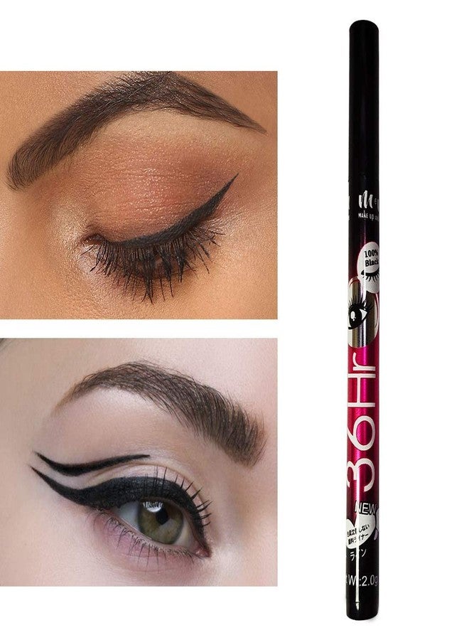BLINE 36H Precision Waterproof Liquid Pencil Eyeliner Long Lasting Water Resistant Black Shinny Liquid Eye Liner Combo Pack of 12 - Image 5