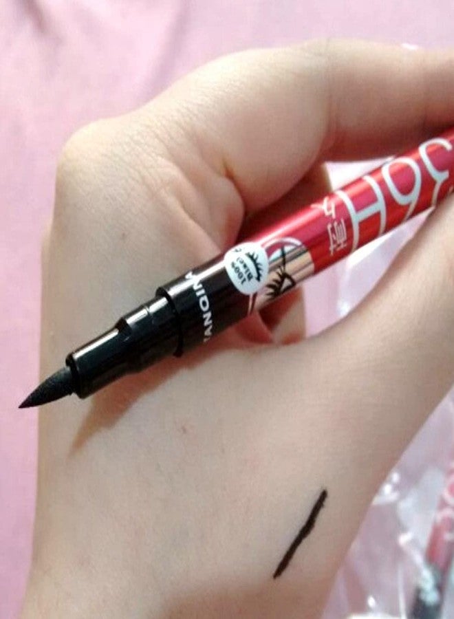 BLINE 36H Precision Waterproof Liquid Pencil Eyeliner Long Lasting Water Resistant Black Shinny Liquid Eye Liner Combo Pack of 12 - Image 2