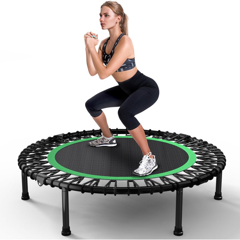 Wonlink 40" Rebounder Trampoline for Adults with Bungee Cords Portable Fitness Exercise Mini Trampoline, Small Rebounder Indoor/Outdoor, Silent Workout Equipment Max Load 450lbs - Image 1