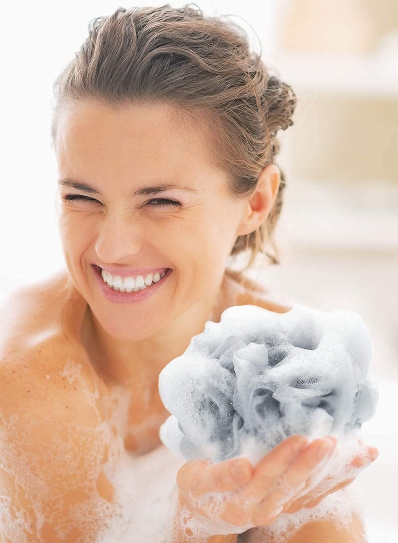 إي وورلد ٨ قطع من لوفا الاستحمام الشبكية الصديقة للبيئة للتقشير، إسفنج استحمام ناعم لتنظيف لطيف، تقشير وتهدئة البشرة - Image 2