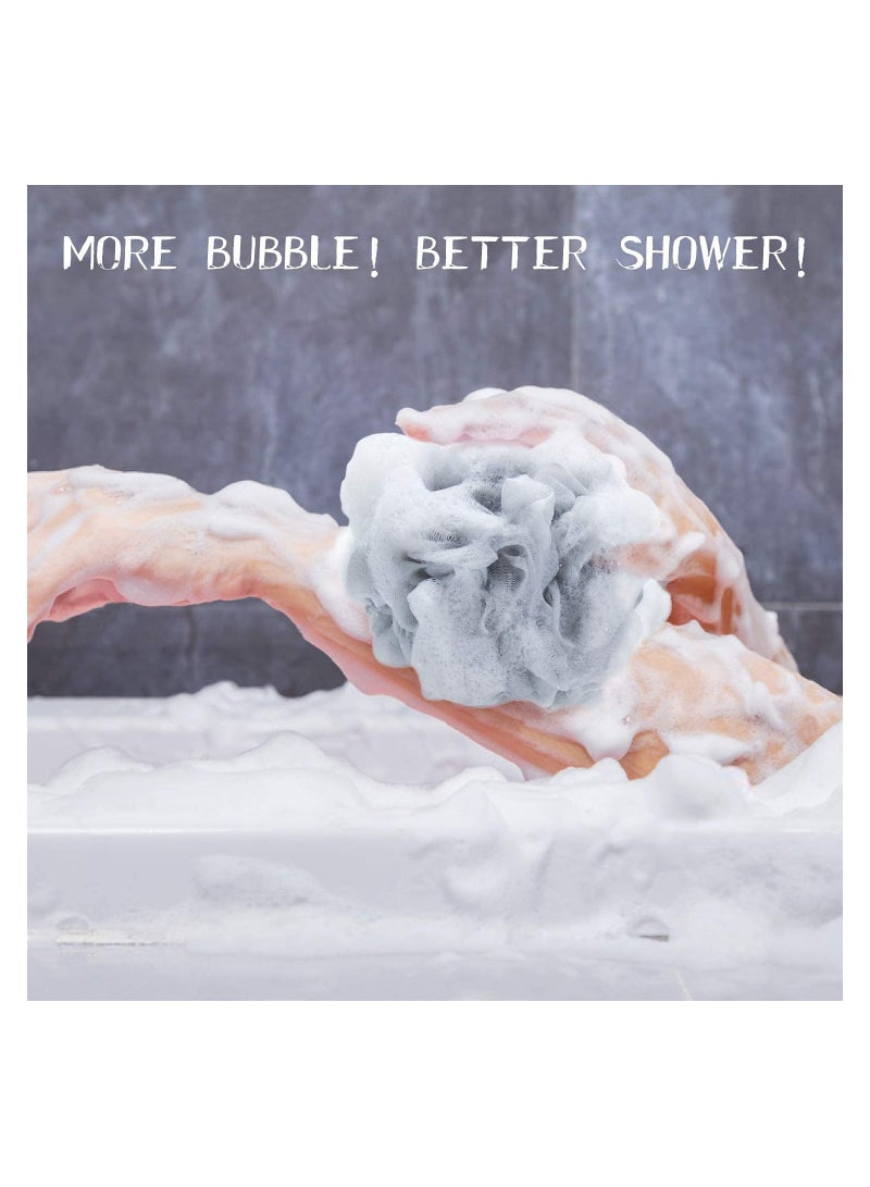 إي وورلد ٨ قطع من لوفا الاستحمام الشبكية الصديقة للبيئة للتقشير، إسفنج استحمام ناعم لتنظيف لطيف، تقشير وتهدئة البشرة - Image 4