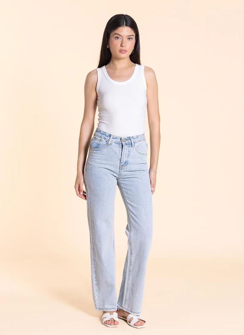 SHAPES WIDE LEG MID-WAIST JEANS