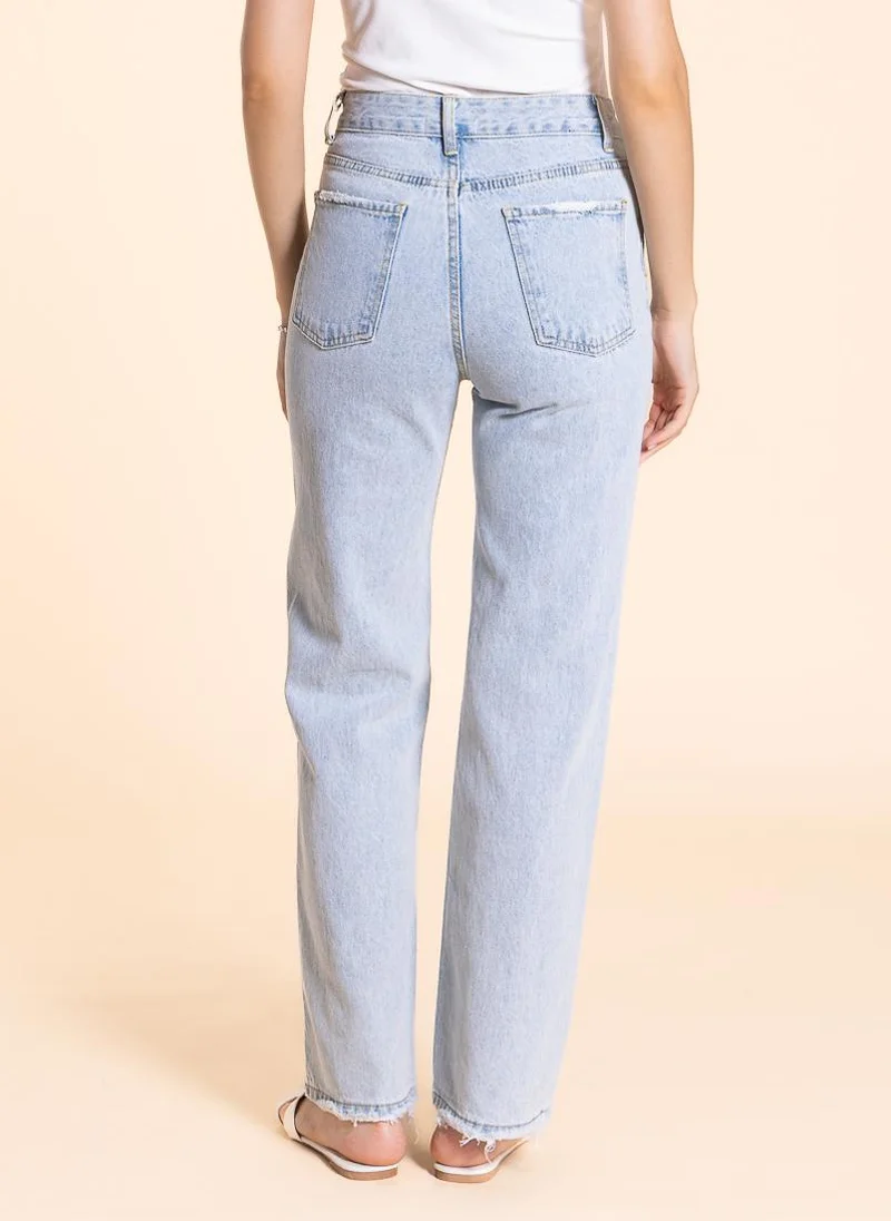 SHAPES WIDE LEG MID-WAIST JEANS