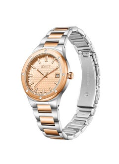 ECSTACY Ecstacy Women's GM10 Movement Watch, Analog Display and Stainless Steel Strap - E23509-KBKK, Two Tone Rose Gold  - Image 2