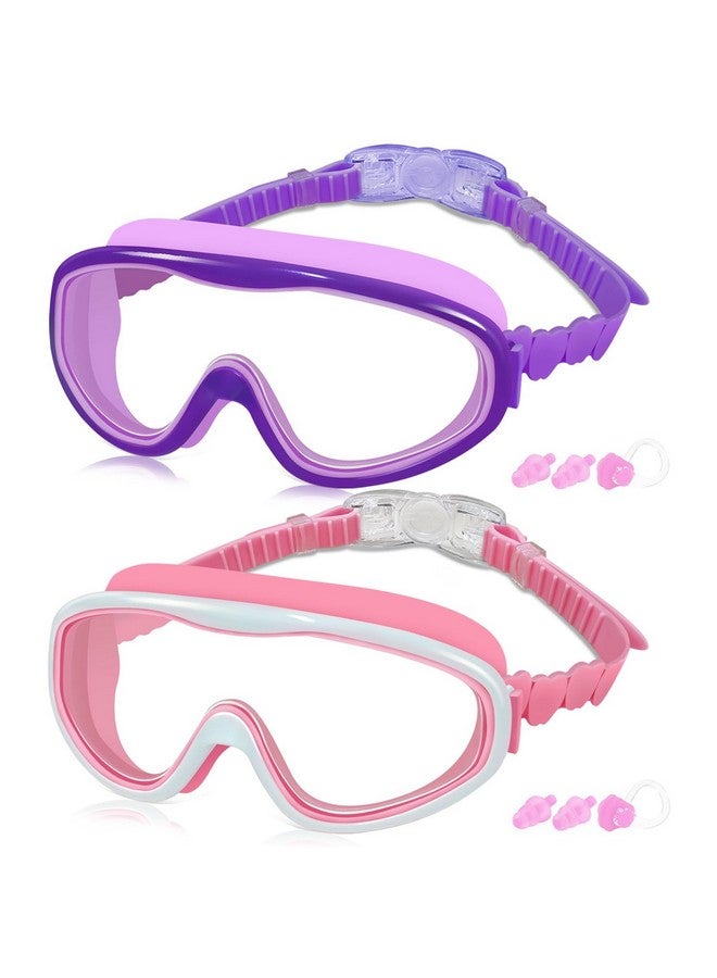 COOLOO Kids Swim Goggles For Age 315, 2 Pack Kids Goggles For Swimming With Nose Cover, No Leaking, Antifog, Waterproof - Image 2