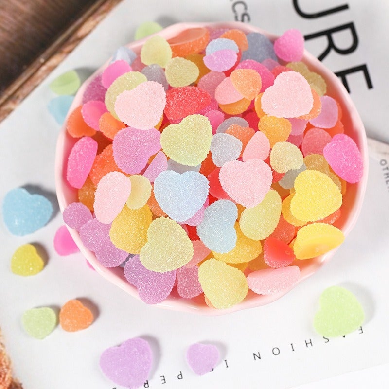 Resin Jelly Heart & Star Beads for DIY Phone Case Decoration - Image 3
