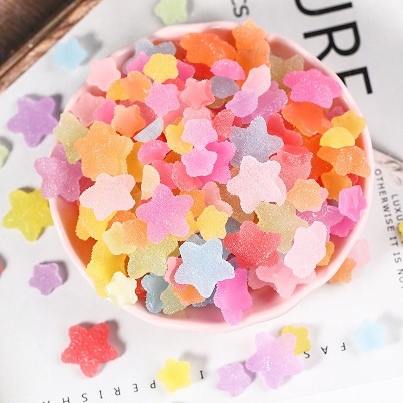 Resin Jelly Heart & Star Beads for DIY Phone Case Decoration - Image 4