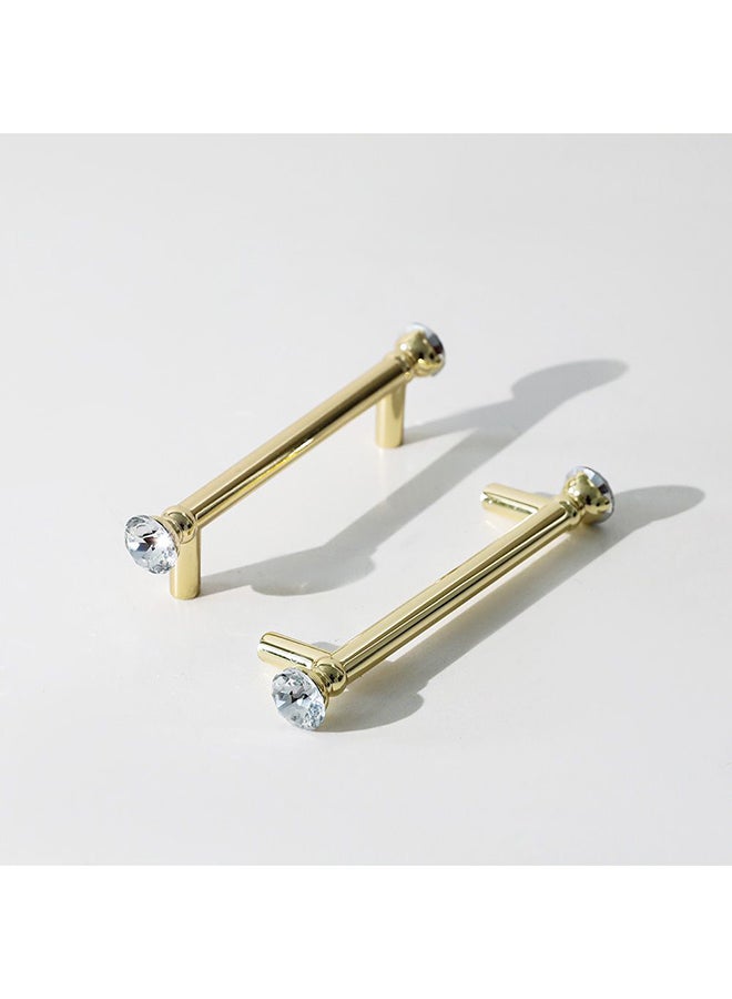 milano Milano Luna Crystal Cabinet Handle – Elegant Zinc Alloy Drawer Knob with Sparkling Design for Cabinets, Wardrobes, Dressers & Furniture Medium Gold  - Image 2