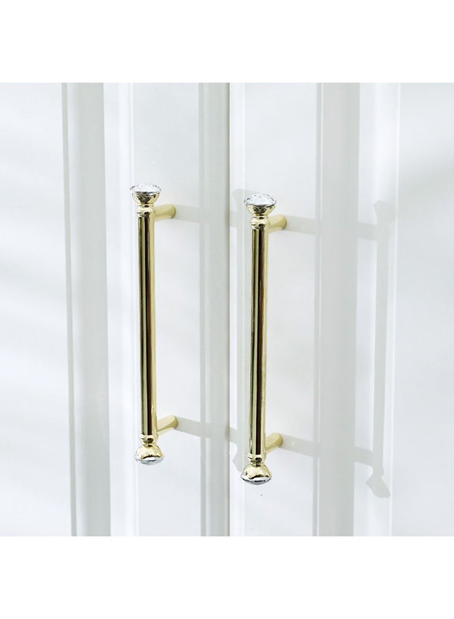 milano Milano Luna Crystal Cabinet Handle – Elegant Zinc Alloy Drawer Knob with Sparkling Design for Cabinets, Wardrobes, Dressers & Furniture Medium Gold  - Image 1