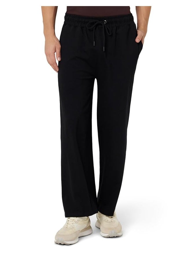 Styli Men Solid Wide Leg Trackpant with Drawstring Closure L - Image 1