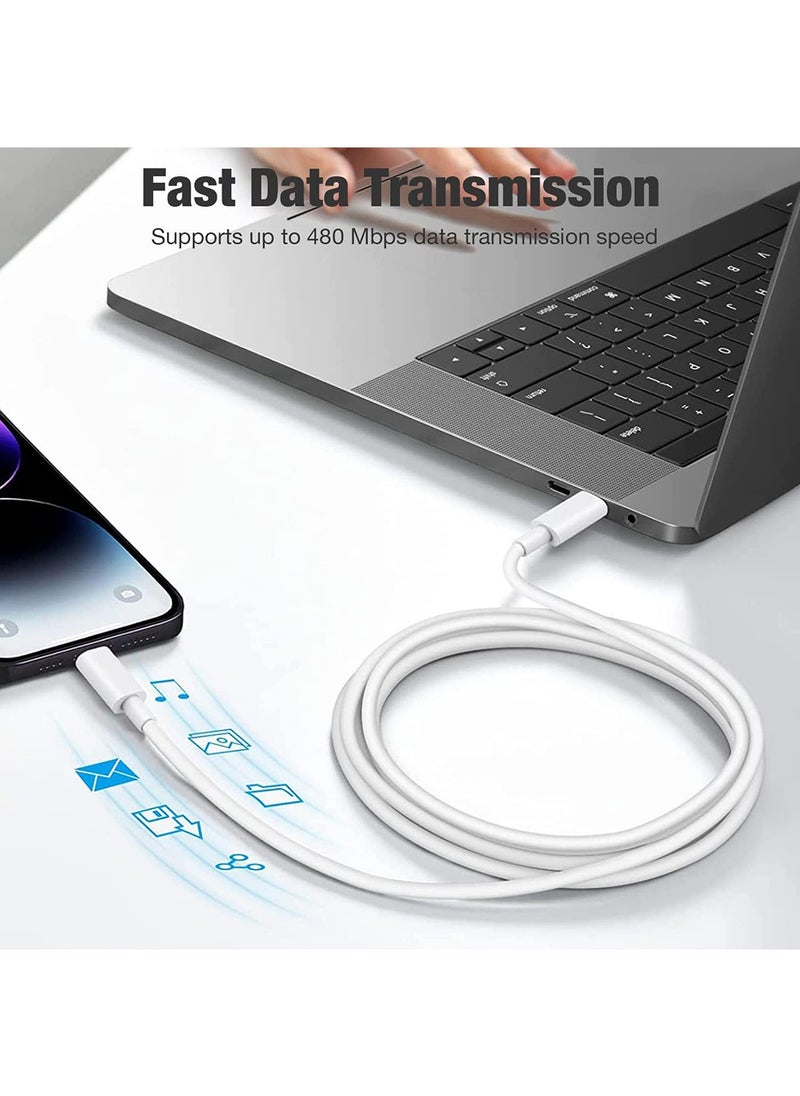 2 Pack Lightning to USB C Cable (1m) and (2m),[MFi Certified] iPhone Fast Charger Cable USB-C Power Delivery Charging Cord Compatible with iPhone 14/14 Plus/14 Pro/14 Pro Max/13/12/11/SE/XS/8/8 Plus/iPad