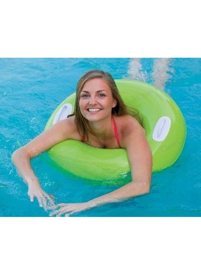 ClearChoice:- Adult Swimming Ring Adult Inflatable Pool Swim Tube with 2 Handles(Size - 30''inch)(Multi Color)(8+ Years up)(1 PIS) - Image 3