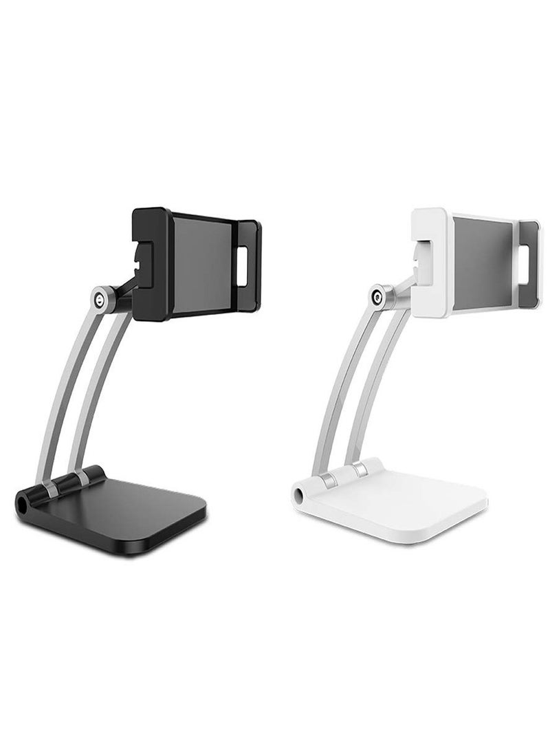 Raxoom Folding Mobile Phone Desktop Stand 360 Degree Rotating Adjustable Phone Stand Live Streaming Holder for Phone / 4 inch to 13 inch Tablet Black - Image 3