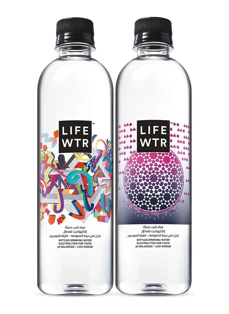 LIFEWTR - Non Carbonated Water bottle low sodium with electrolytes 500ml Pack of 6 - Image 1