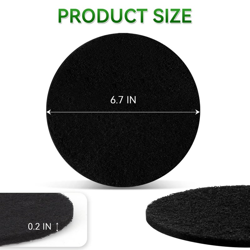 Buoauha 10 Pack Charcoal Filters for Compost Bucket, Compost Filters for Countertop Bin, Odor-Absorbing Activated Charcoal Replacement for Kitchen, Home Bucket Compost Bin Refill, 6.7 Inch - Image 2